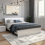 Кровать «ЛАЙТ» двуспальная с подъемным механизмом 1600 (цвет - Белый глянец)